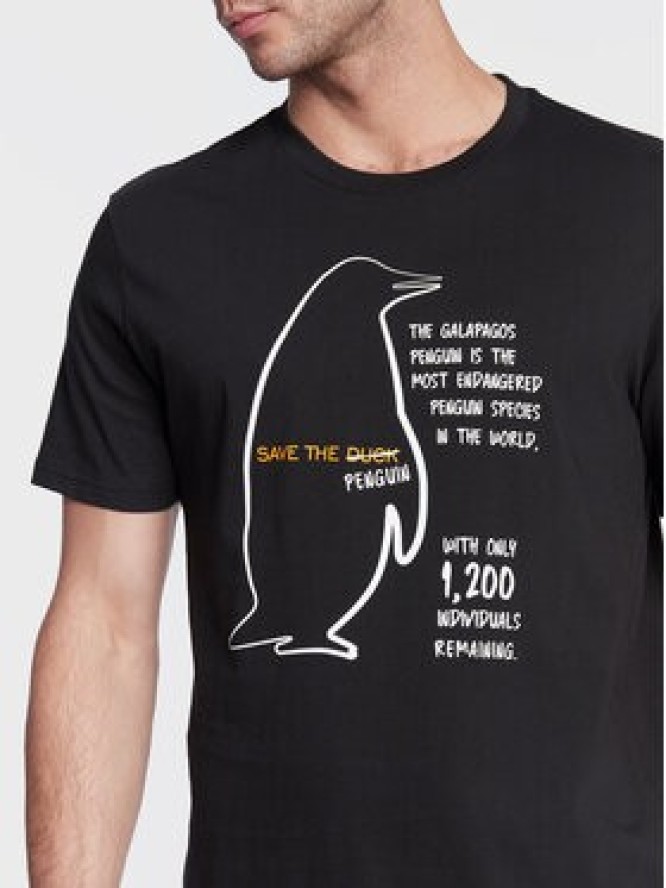 Save The Duck T-Shirt DT1008M PESY15 Czarny Regular Fit