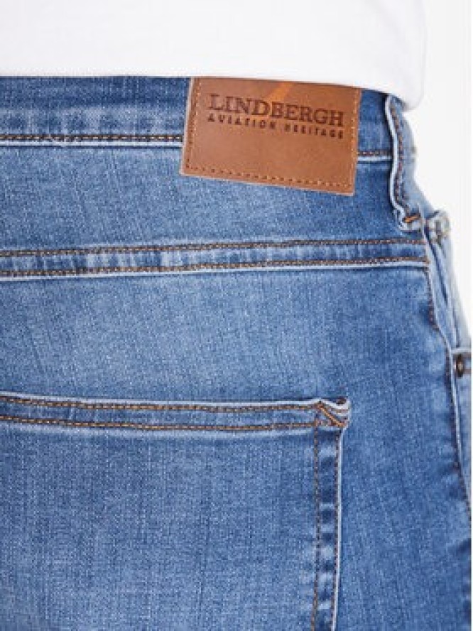 Lindbergh Jeansy 30-020000SFB Niebieski Tapered Fit