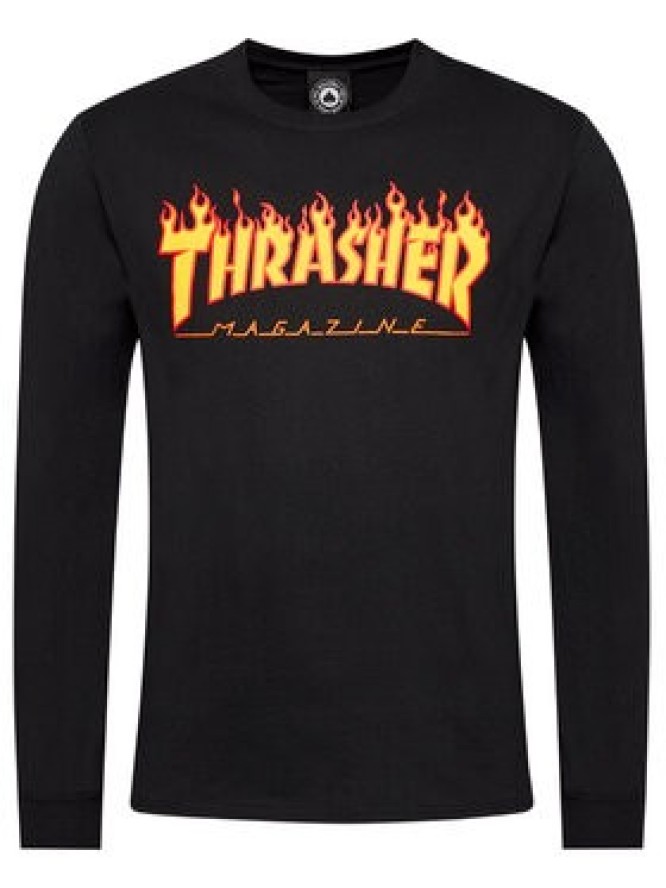 Thrasher Longsleeve Flame Czarny Regular Fit