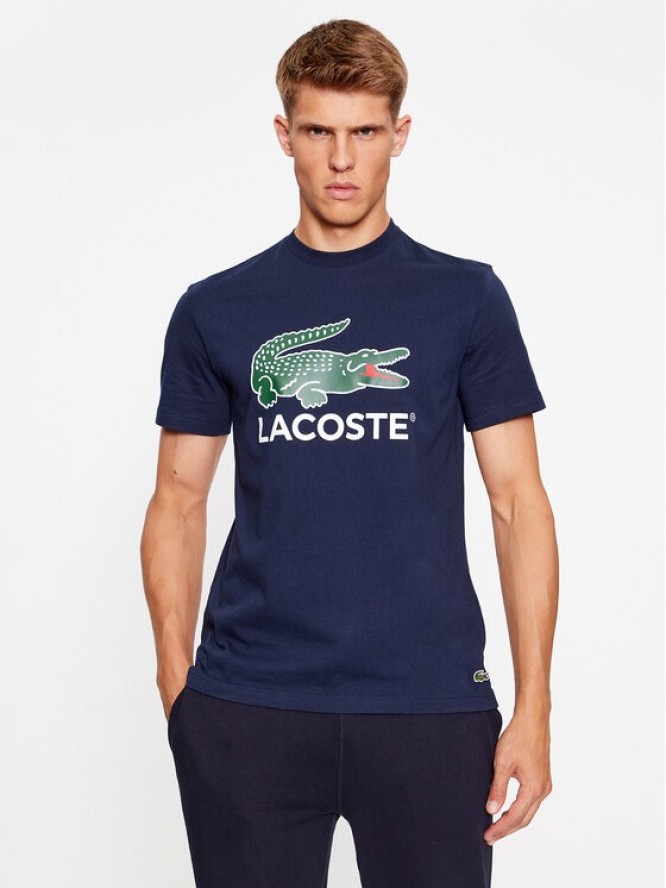 Lacoste T-Shirt TH1285 Granatowy Regular Fit