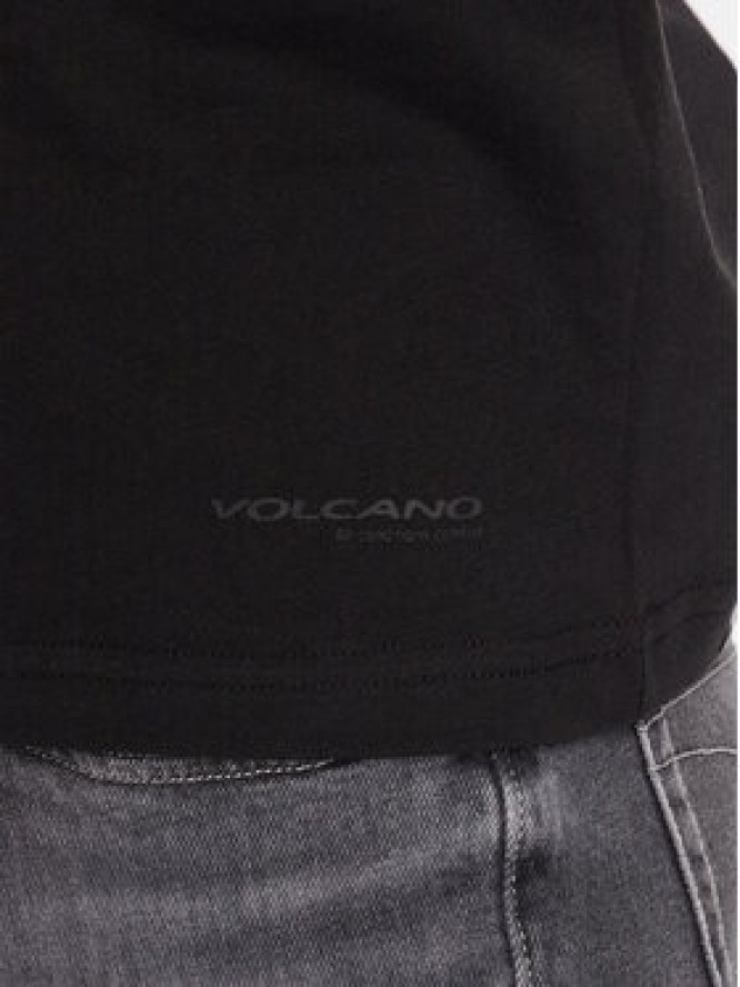 Volcano T-Shirt Slit M02370-S23 Czarny Regular Fit