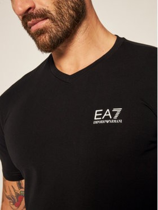 EA7 Emporio Armani T-Shirt 8NPT53 PJM5Z 1200 Czarny Regular Fit