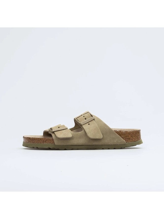 Klapki męskie BIRKENSTOCK ARIZONA SFB LEVE FADED KHAKI