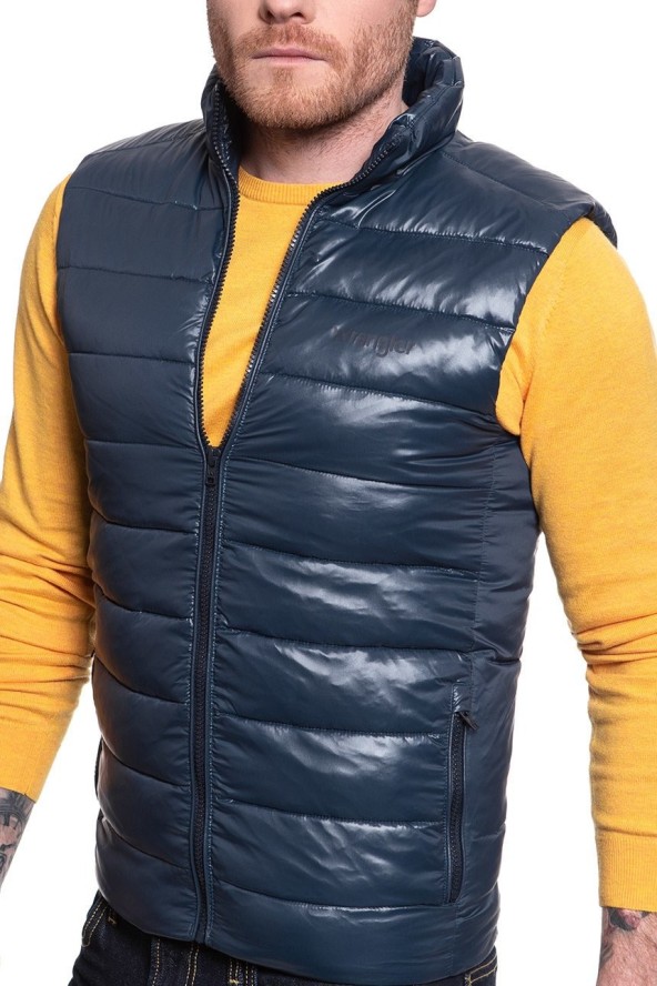 WRANGLER PUFFER VEST NAVY W4A3XT114