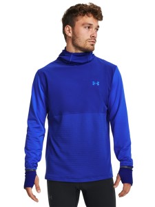 Bluza do biegania męska Under Armour QUALIFIER COLD HOODY - niebieska