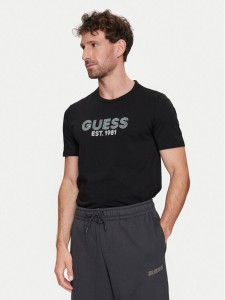 Guess T-Shirt M4YI30 J1314 Czarny Slim Fit