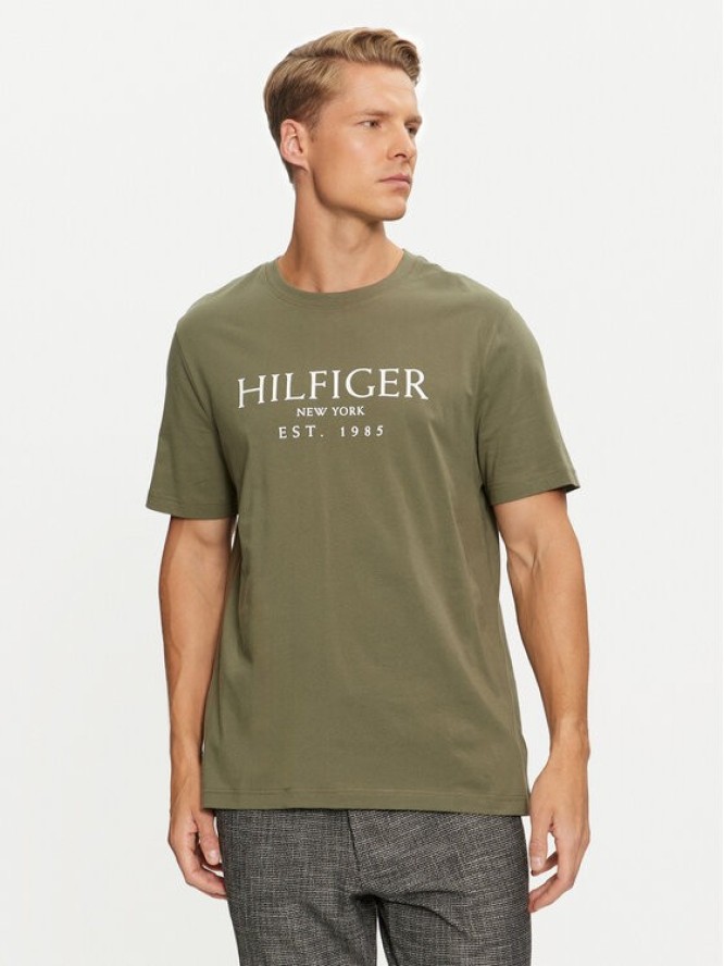 Tommy Hilfiger T-Shirt MW0MW36499 Zielony Regular Fit