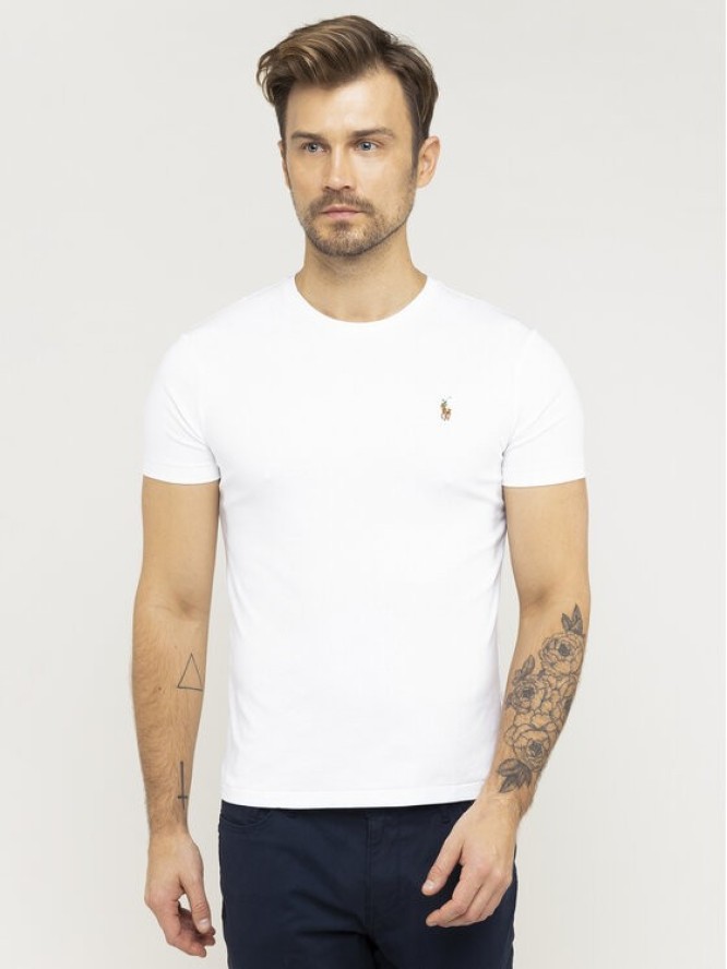 Polo Ralph Lauren T-Shirt 710740727 Biały Slim Fit