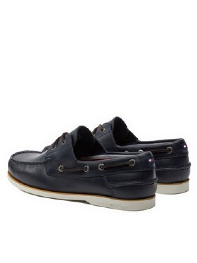 Tommy Hilfiger Mokasyny Th Boat Shoe Core Leather FM0FM04506 Granatowy