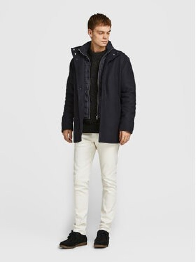 Jack&Jones Płaszcz wełniany Dunham 12189349 Czarny Regular Fit