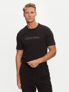 Calvin Klein T-Shirt Raised Line Logo K10K113587 Czarny Regular Fit