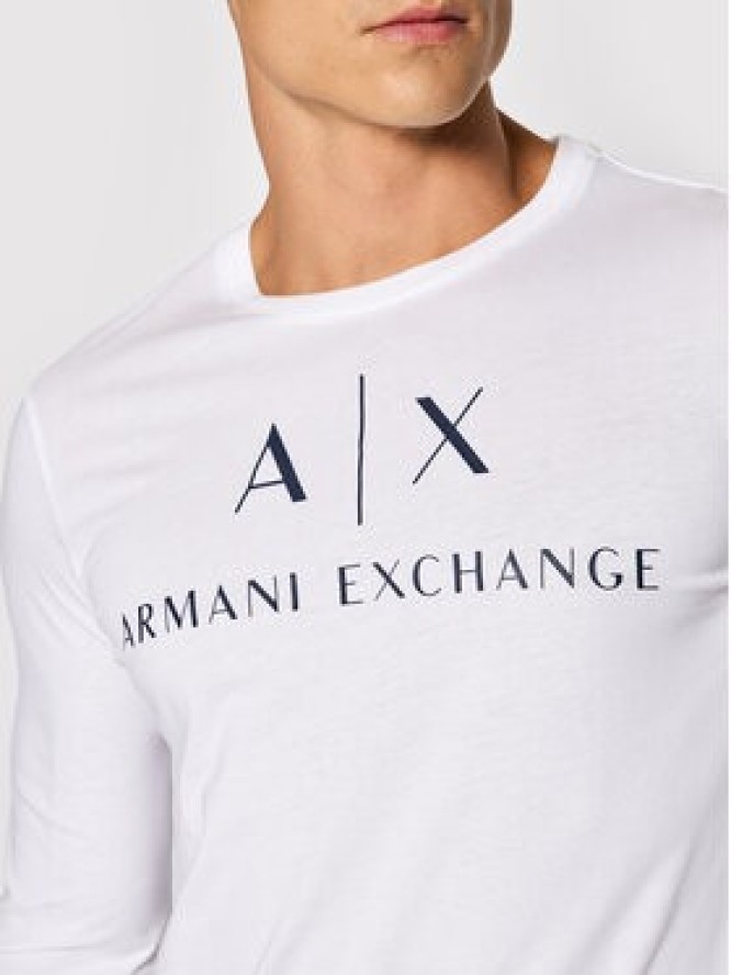 Armani Exchange Longsleeve 8NZTCH Z8H4Z 1100 Biały Slim Fit