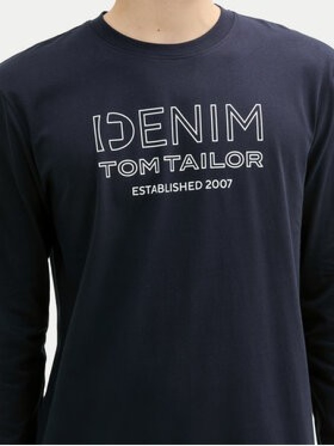 Tom Tailor Denim Longsleeve 1043484 Granatowy Regular Fit