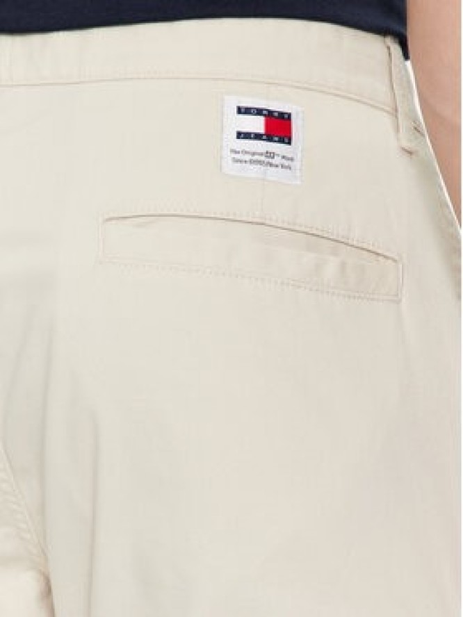 Tommy Jeans Spodnie materiałowe Austin DM0DM18940 Beżowy Slim Fit