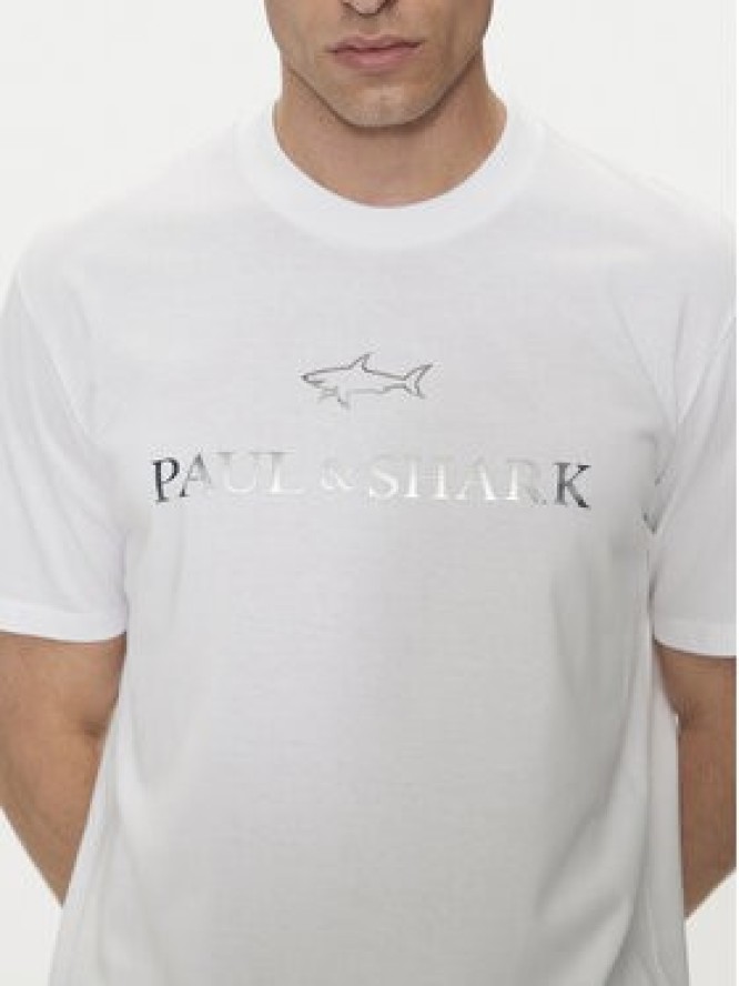 Paul&Shark T-Shirt 14311602 Biały Regular Fit