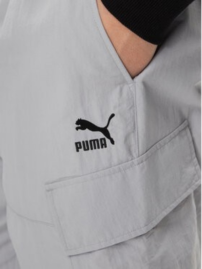 Puma Spodnie dresowe Classics 624260 Szary Relaxed Fit