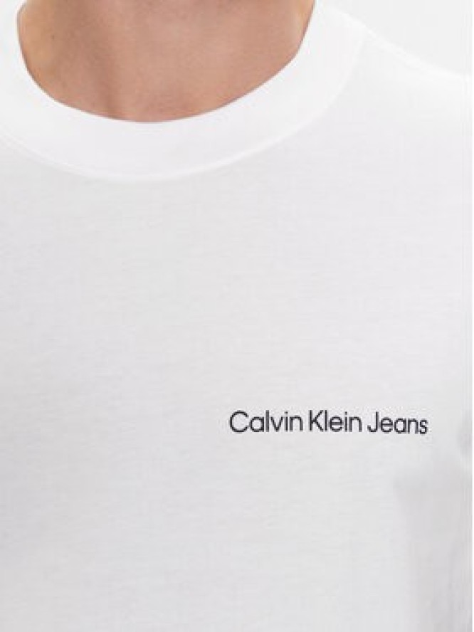 Calvin Klein Jeans T-Shirt Institutional J30J324671 Biały Regular Fit
