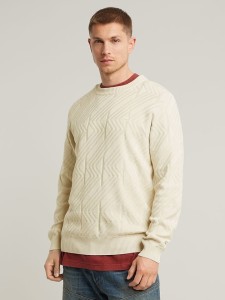 G-Star Sweter w kolorze kremowym rozmiar: M