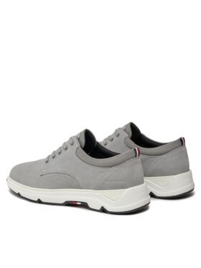 Tommy Hilfiger Sneakersy Casual Hilfiger Hybrid Suede FM0FM04996 Srebrny