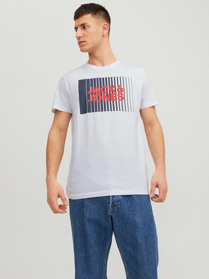 Jack & Jones Koszulka "Corp Logo" w kolorze białym rozmiar: XXL