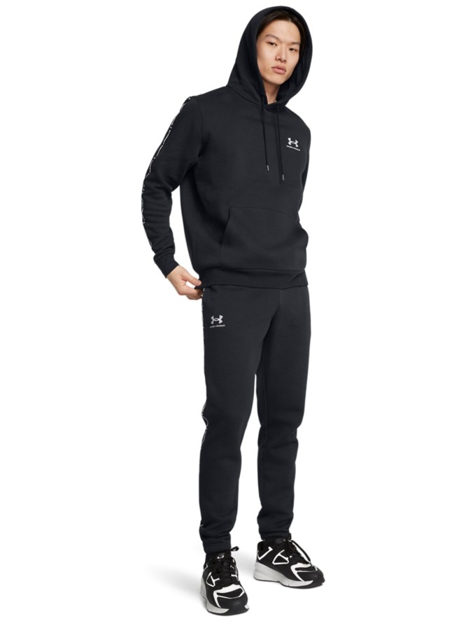 Spodnie dresowe męskie Under Armour UA Icon Fleece Jgr Taping - czarne