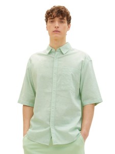 Tom Tailor Denim Koszula 1034920 Zielony Regular Fit