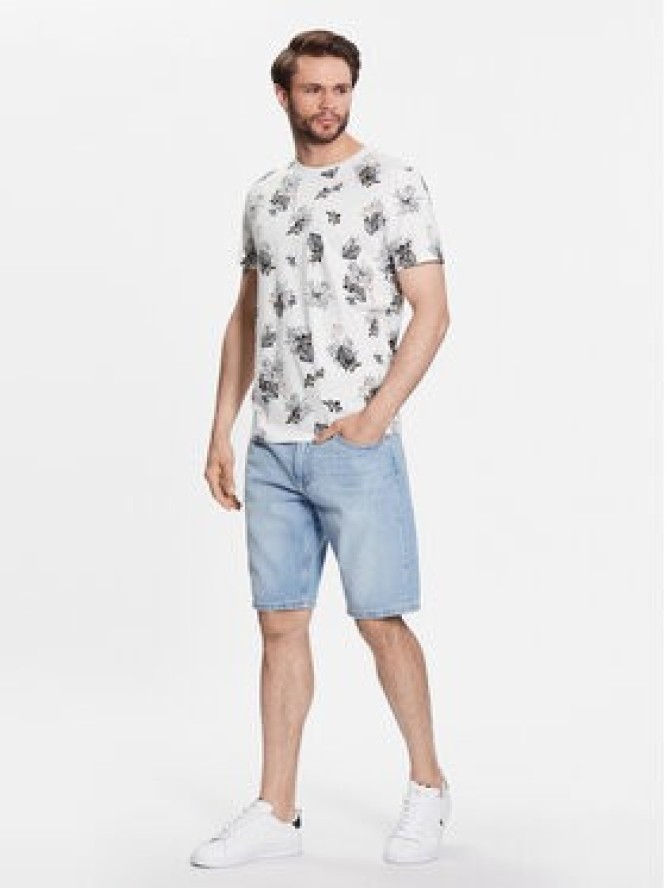 Jack&Jones T-Shirt Tropicana 12223932 Biały Regular Fit