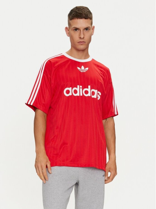 adidas T-Shirt adicolor IM9458 Czerwony Loose Fit