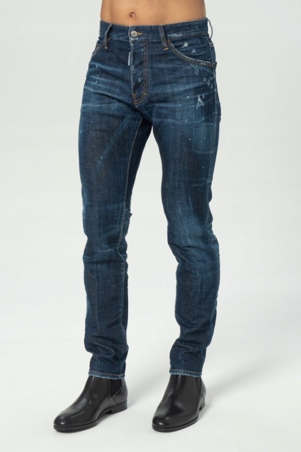 DSQUARED2 Granatowe jeansy cool guy jean