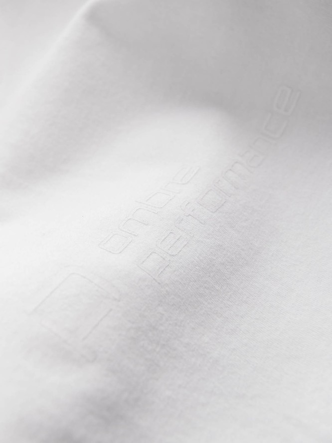 T-shirt męski bawełniany z reglanem - szaro-biały V2 S1623 - XXL