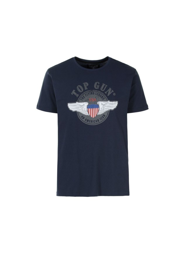 Granatowy T-shirt męski Top Gun