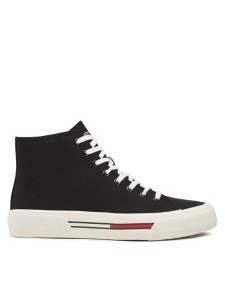 Tommy Jeans Sneakersy Mid Canvas Color EM0EM01157 Czarny