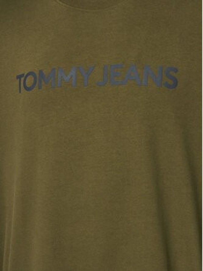 Tommy Jeans T-Shirt Bold Classics DM0DM18267 Zielony Oversize