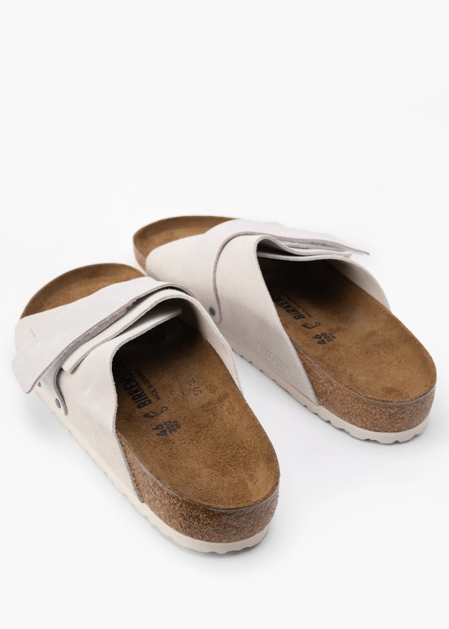 Klapki męskie BIRKENSTOCK KYOTO LENB/LEVE ANTIQUE WHITE