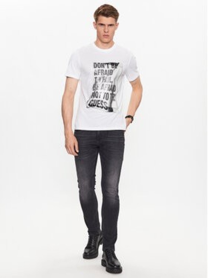 Guess T-Shirt M3YI06 I3Z14 Biały Slim Fit