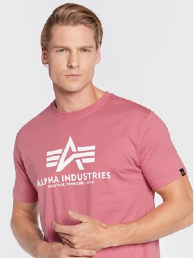 Alpha Industries T-Shirt Basic 100501 Różowy Regular Fit