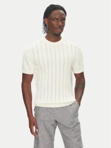 Lindbergh Sweter 30-804115 Écru Slim Fit