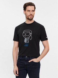 KARL LAGERFELD T-Shirt 755401 541221 Czarny Regular Fit