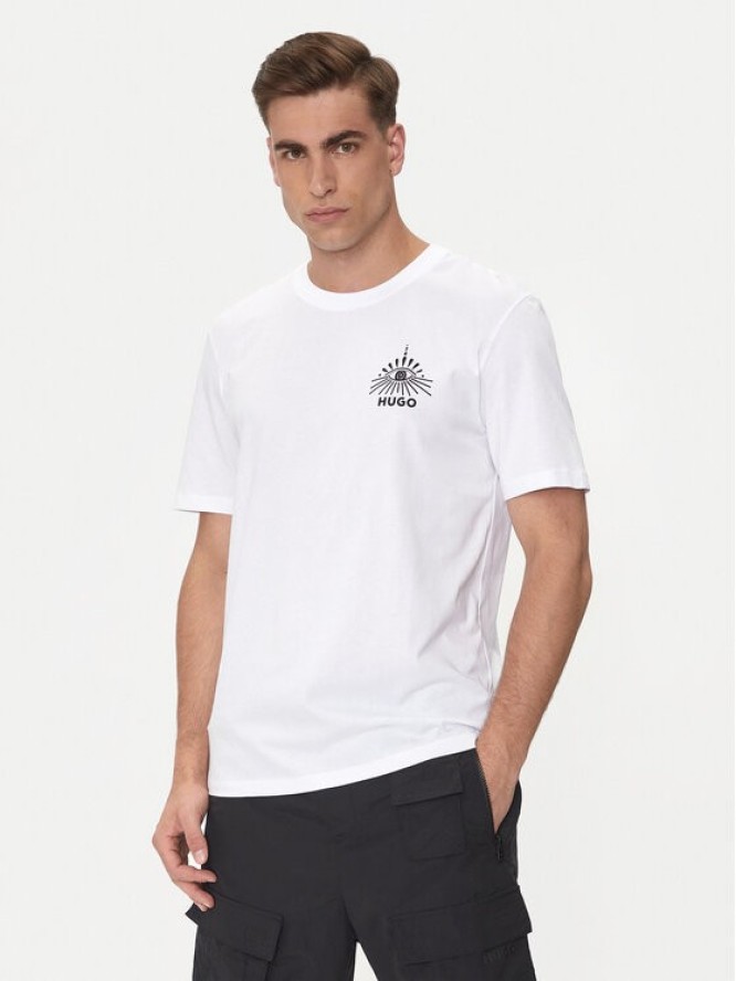 Hugo T-Shirt Dedico 50513828 Biały Regular Fit