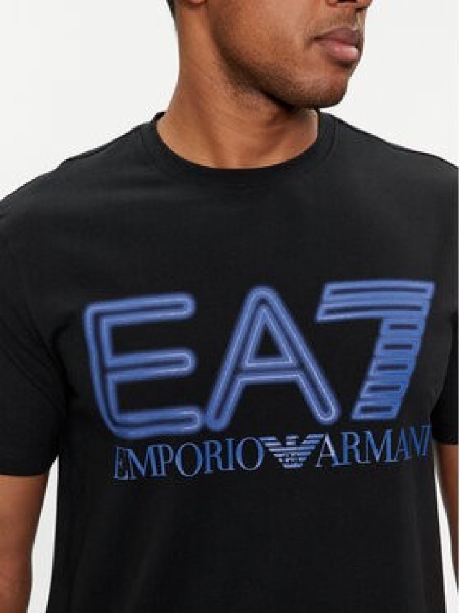 EA7 Emporio Armani T-Shirt 3DPT37 PJMUZ 1200 Czarny Regular Fit