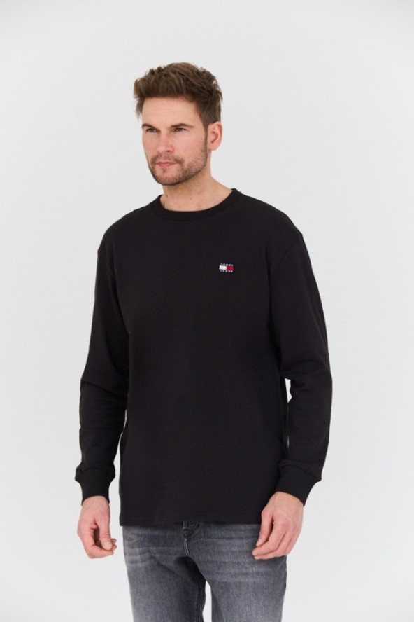 TOMMY JEANS Czarny longsleeve