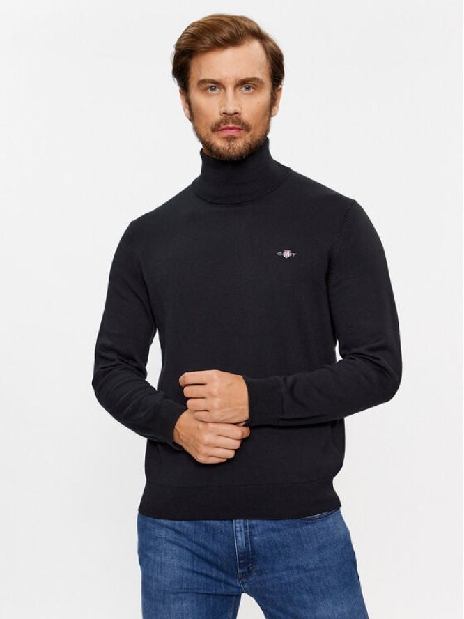 Gant Golf Classic Cotton Rollerneck 8030563 Czarny Regular Fit