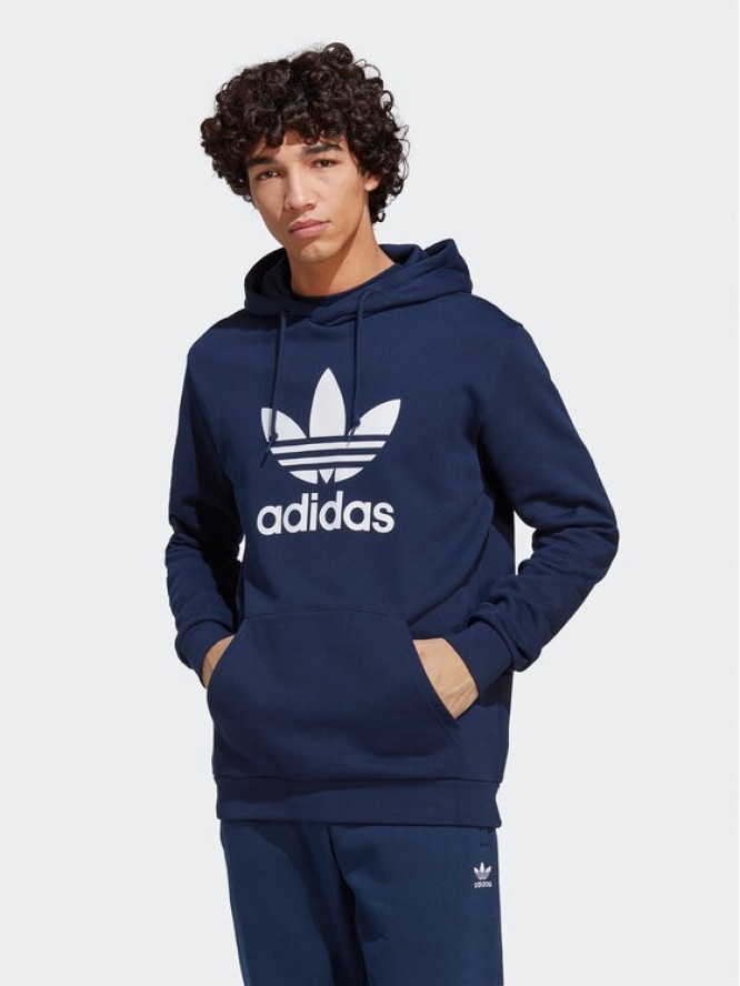 adidas Bluza adicolor Classics Trefoil Hoodie IA4886 Granatowy Regular Fit