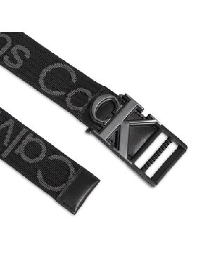 Calvin Klein Jeans Pasek Męski Monogram Slider Webbing Belt35Mm K50K511819 Czarny