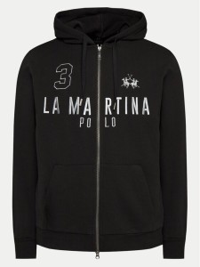 La Martina Bluza YMF305 FP568 Czarny Regular Fit