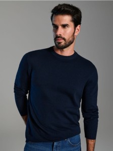 Sweter - granatowy