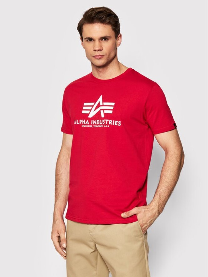 Alpha Industries T-Shirt Basic 100501 Czerwony Regular Fit