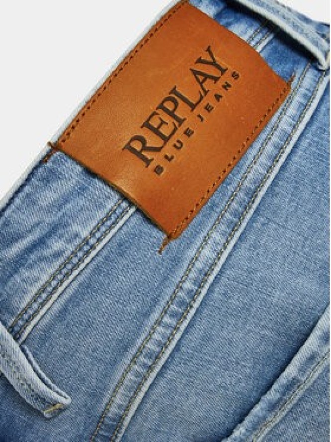 Replay Jeansy Anbass M914Y.000.573 Niebieski Slim Fit