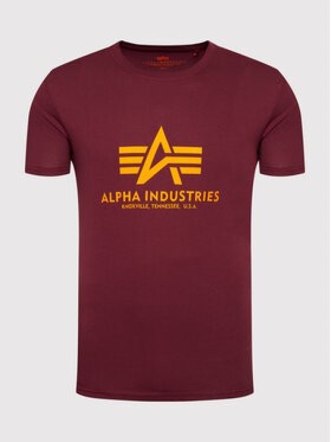 Alpha Industries T-Shirt Basic 100501 Bordowy Regular Fit