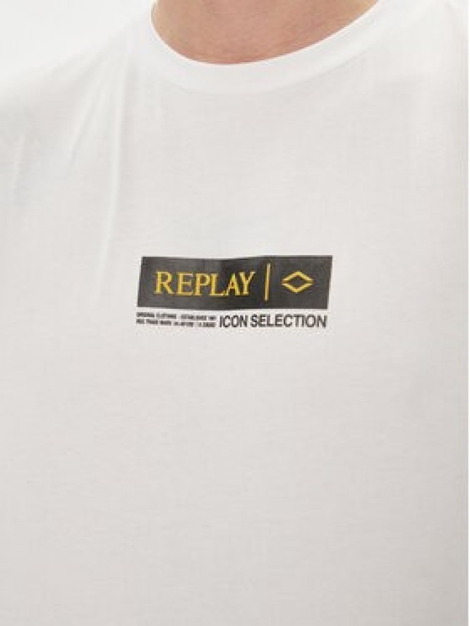 Replay T-Shirt M6755.000.2660 Biały Regular Fit